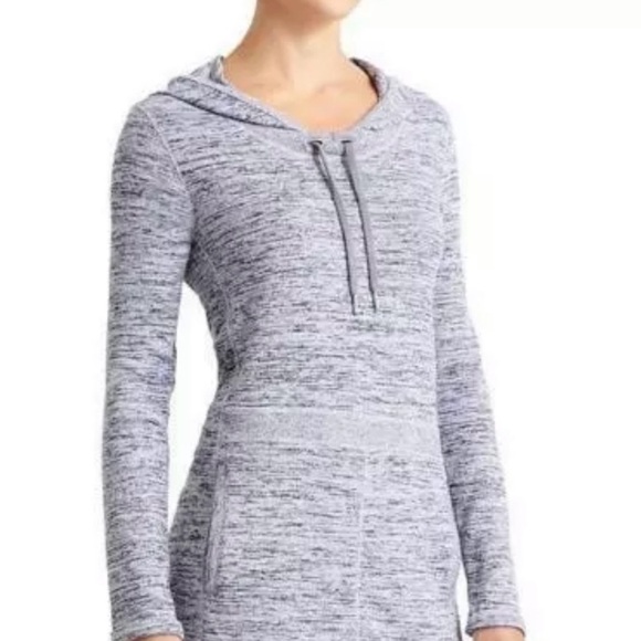 Athleta Techie Sweat Popover Dress, Grey Heather sz Medium - Picture 1 of 10